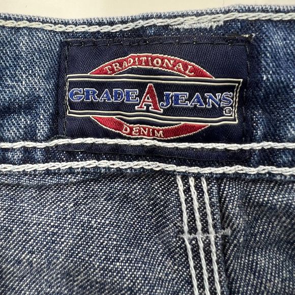 Men's Sz 52 Cargo Denim Shorts Grade A Jeans Big & Tall - Picture 5 of 8